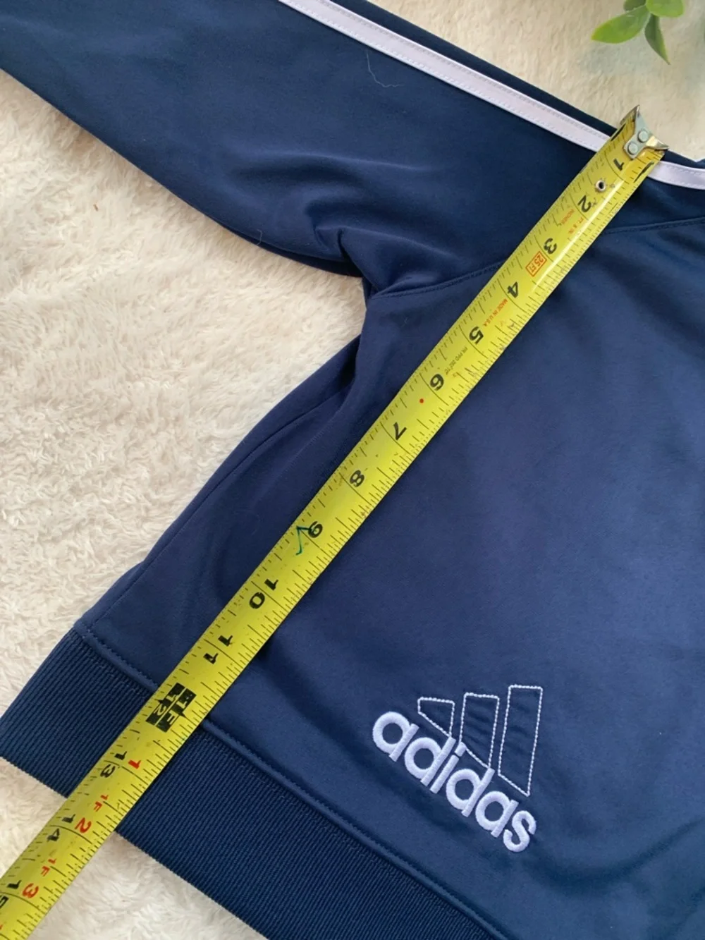 Adidas Navy Blue Jacket 18M Boy Logo on back EUC